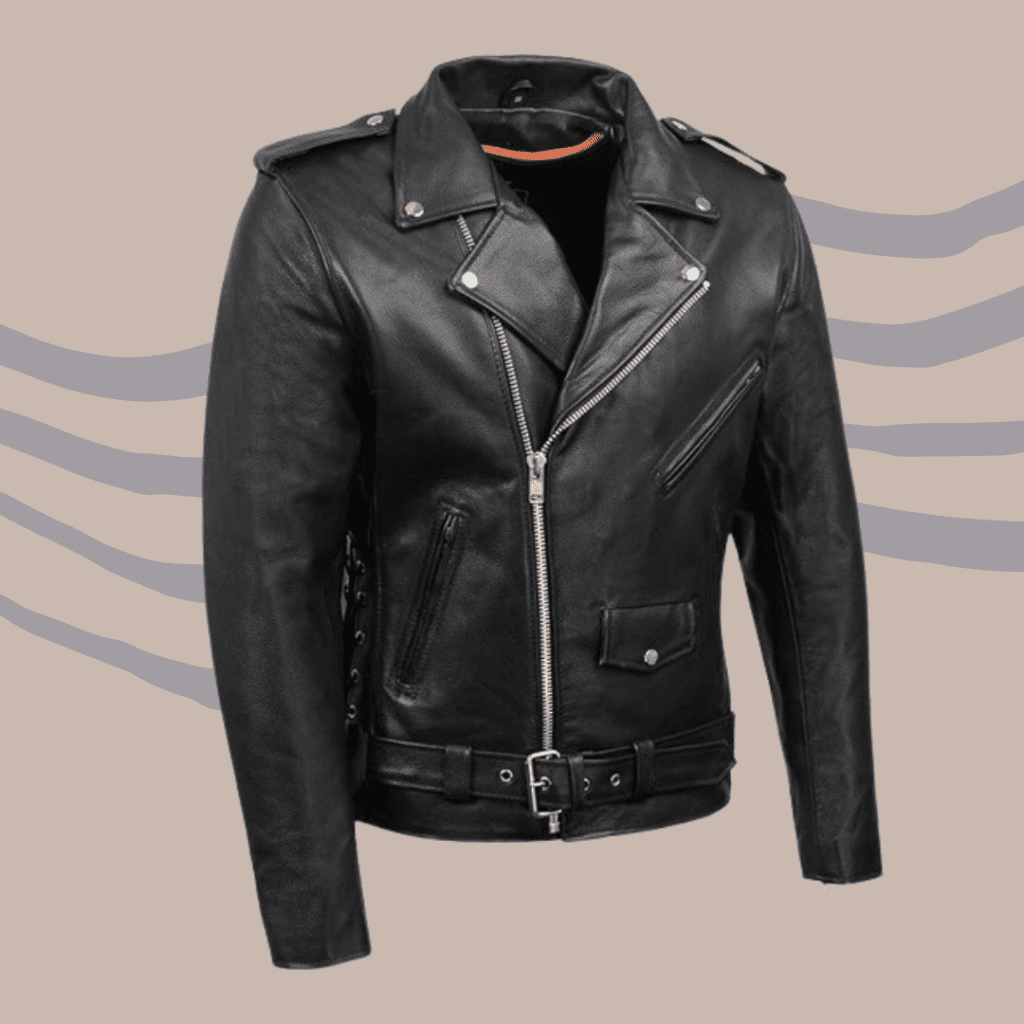 Black Motorcycle Leather Jacket "Men's Leather Jackets"